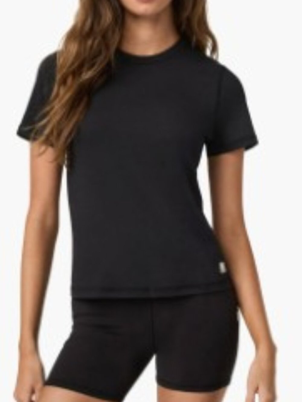 Vuori Short-Sleeve Lux T-Shirt in Black, Size Large